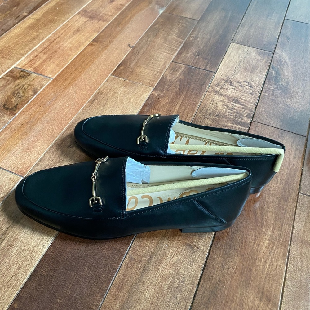 Sam Edelman Black Flats Sleek Penny Loafers
